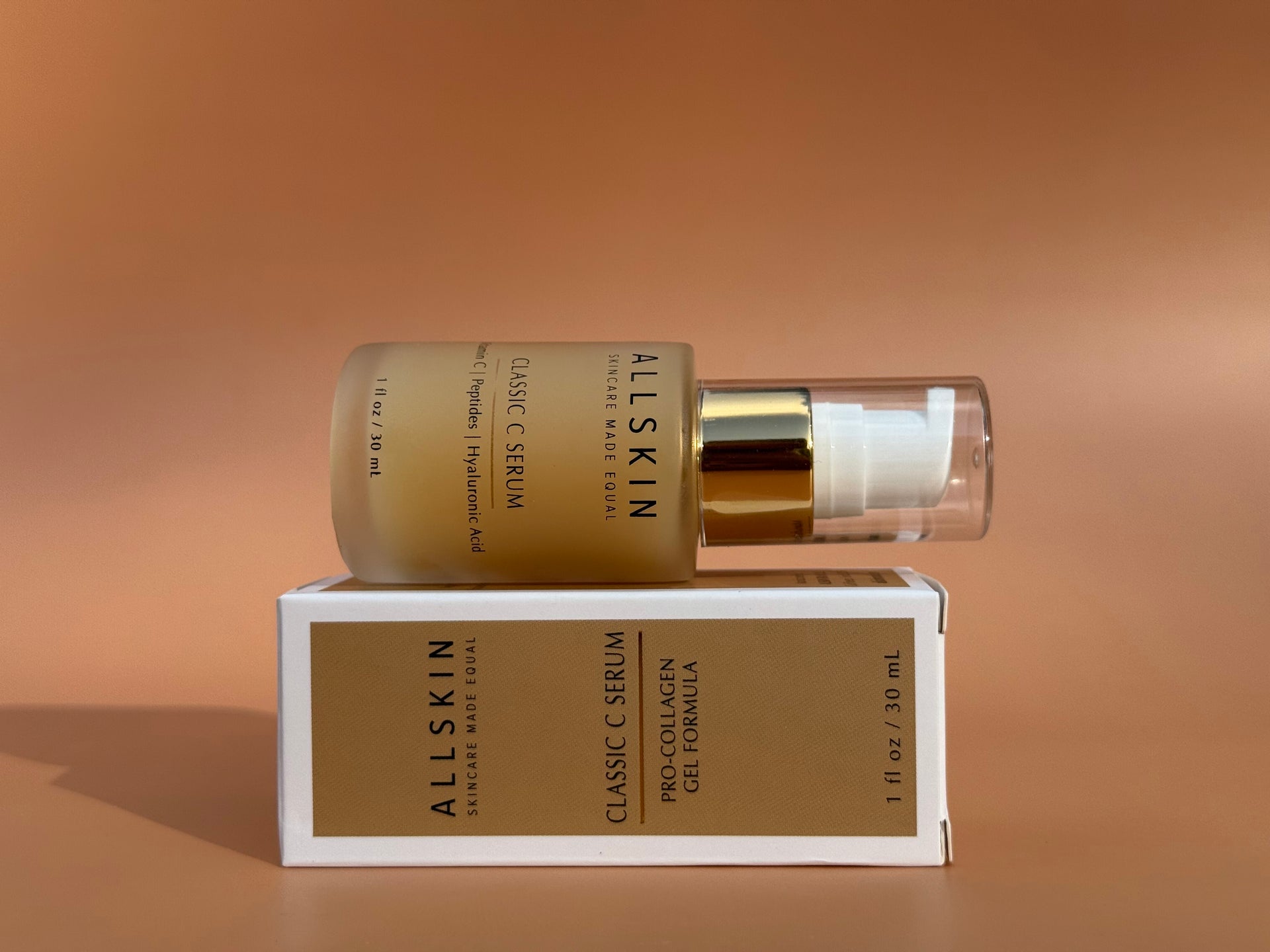 ALLSKIN Classic C Serum bottle displayed on product packaging